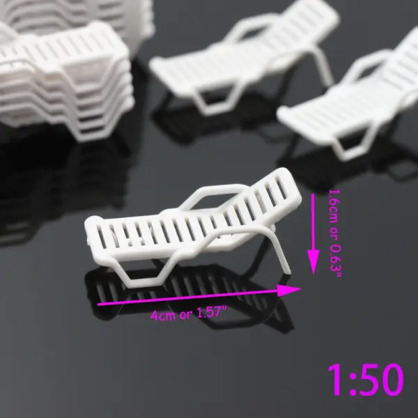 24pcs Z OO HO TT N Scale Beach Chairs - Image 7