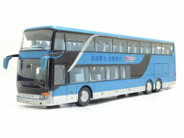 1:32 Alloy Pull Back Double Decker Bus Model - Image 11