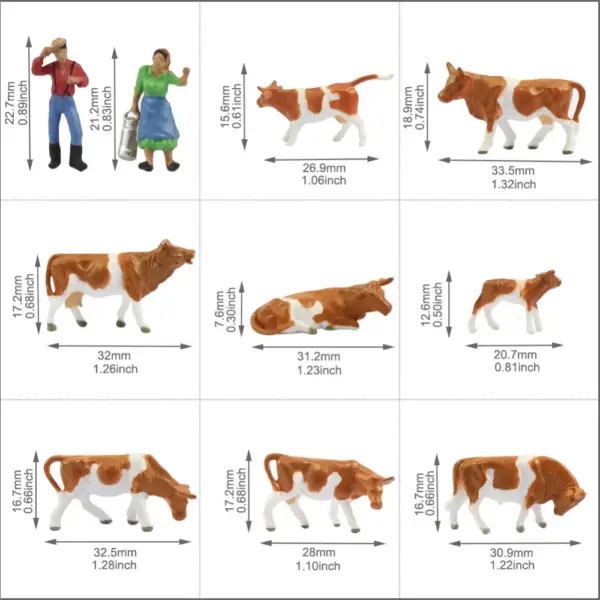 Evemodel AN8705 HO Scale Farm Animals Set - Image 3