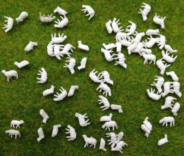 N Scale 1:160 Unpainted Model Sheep Set - Image 5