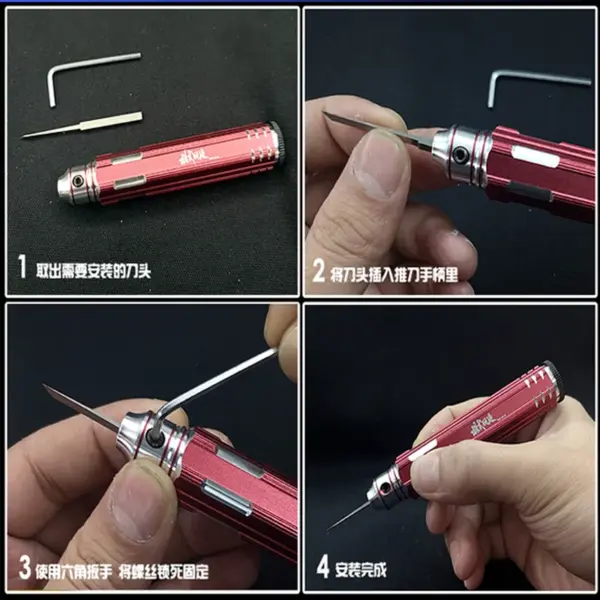 5-in-1 Replaceable Blade Carving Tool Set - Image 4
