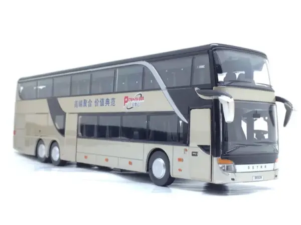 1:32 Alloy Pull Back Double Decker Bus Model - Image 4