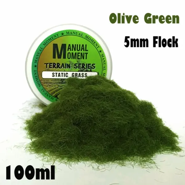 5mm Static Grass Flock for Miniatures 100ml - Image 2