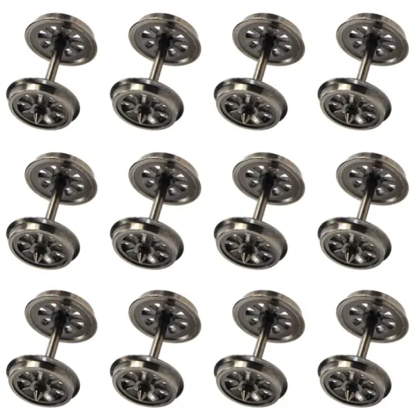 12pcs/24pcs HO Scale Metal Train Wheels - Image 2