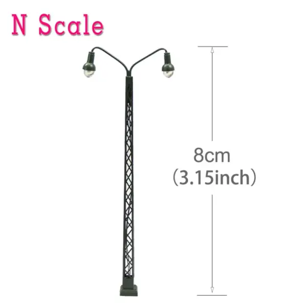 3pcs Warm White Lattice Mast Lamps HO TT N Scale - Image 6