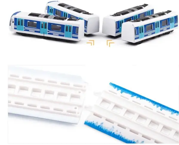 1:87 Alloy Magnetic Pull Back Subway Train - Image 2