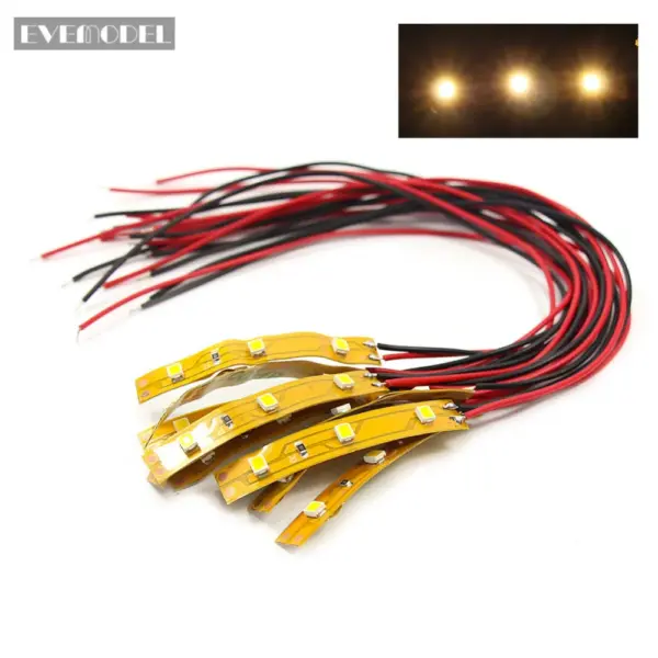 10pcs Pre-wired 3-LED 12V SMD LED Strip Lights - Image 2