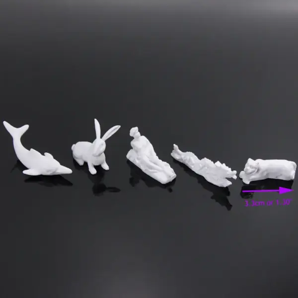 16pcs HO Scale Fountain Model Statues Set - Image 2