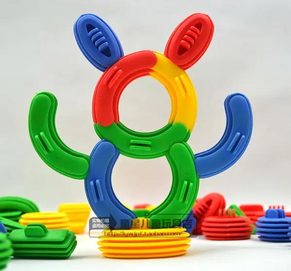 Colorful Building Blocks Stacking Toy Set 180 Pieces