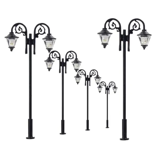 5pcs HO Scale LED Street Lamps Warm White - Image 2