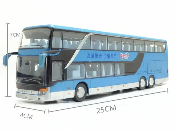 1:32 Alloy Pull Back Double Decker Bus Model - Image 6
