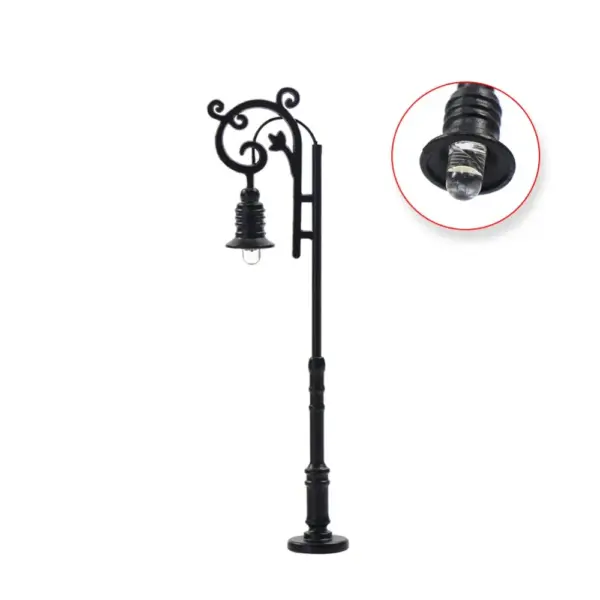 5pcs Warm White OO Scale Lamp Posts 1:75