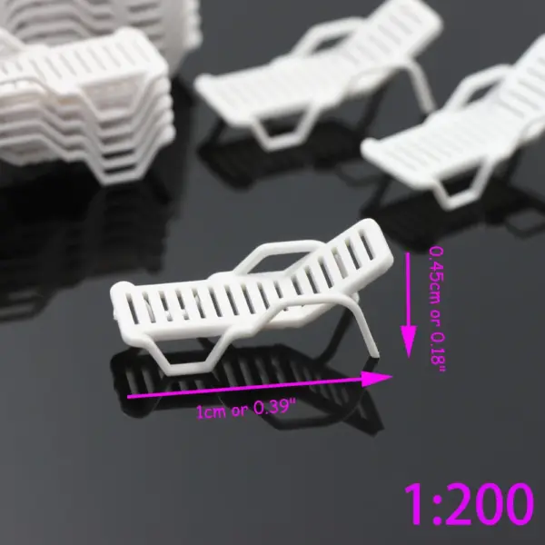 24pcs Z OO HO TT N Scale Beach Chairs - Image 11