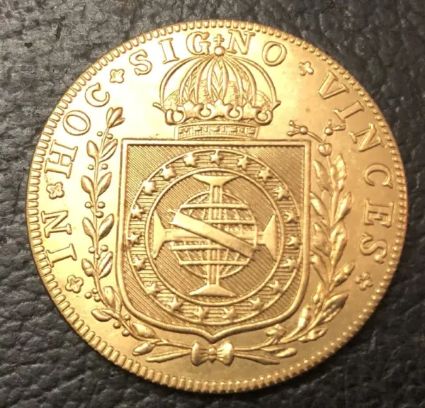 1826-R Brazil 20 Reis Copper Copy Coin - Image 2