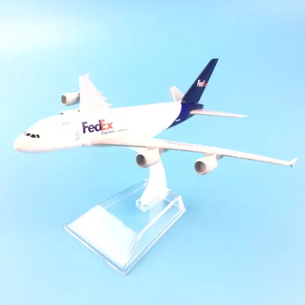 A380 FedEx Express Model Plane with Stand - Image 5