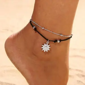 Vintage Boho Multi Layer Bead Anklet for Women