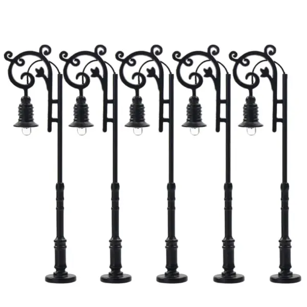 5pcs Warm White OO Scale Lamp Posts 1:75 - Image 2