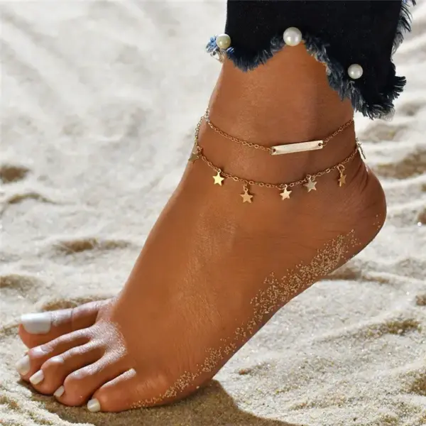 Vintage Boho Multi Layer Bead Anklet for Women - Image 9