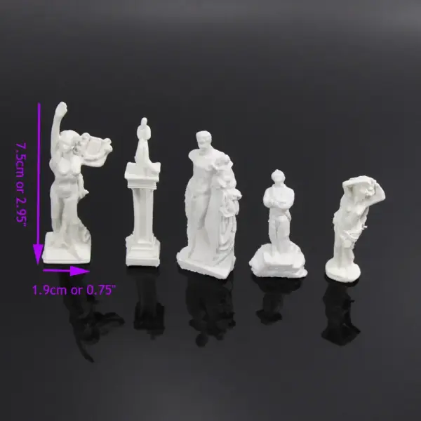 13pcs HO Scale Fountain Statue Model Set - Image 3