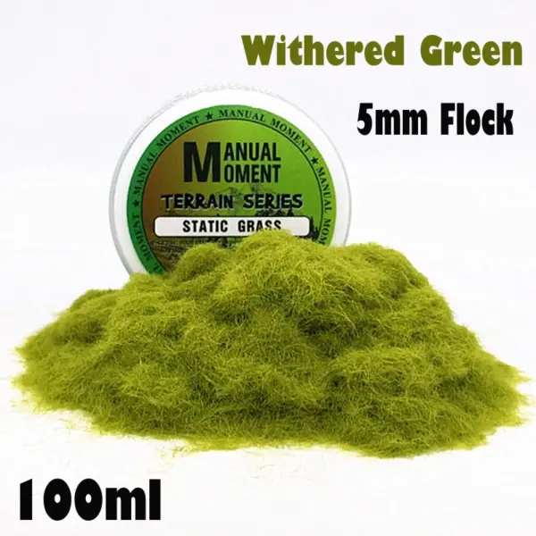 5mm Static Grass Flock for Miniatures 100ml - Image 5