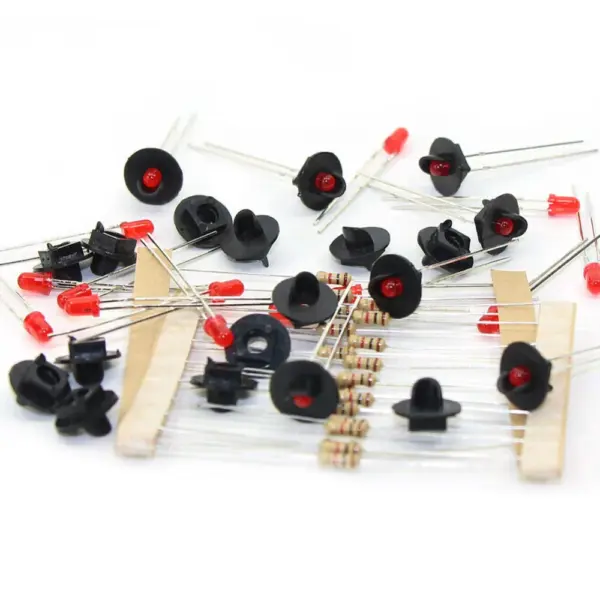10pcs Red LED Target Faces for HO TT Scale