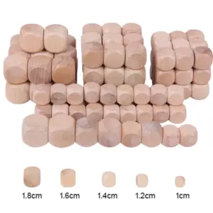 10 Pack Blank Wooden Dice for DIY Projects