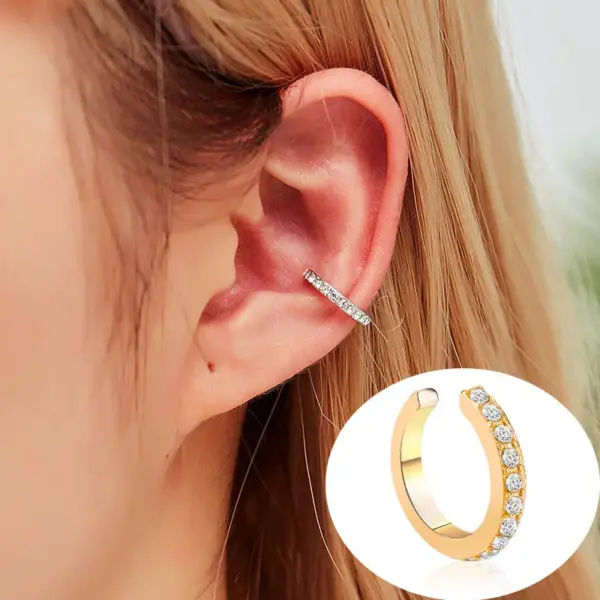 Minimalist Clip-On Crystal Earrings Set - Image 13