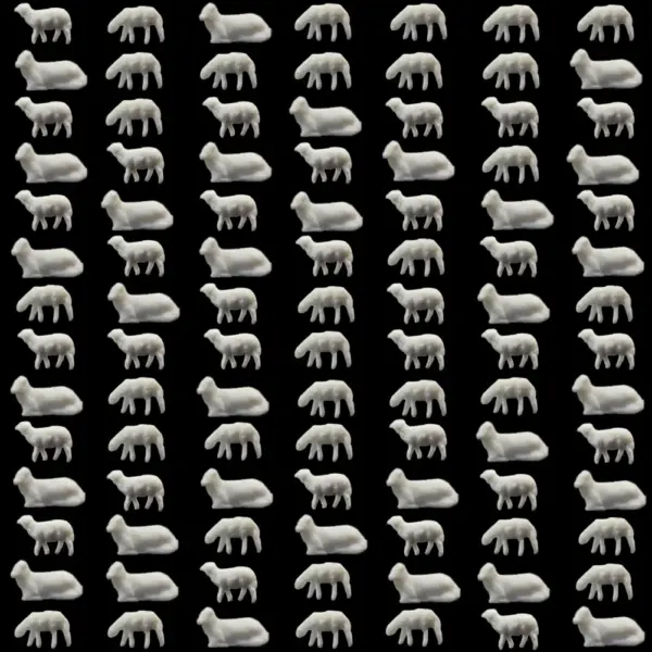 N Scale 1:160 Unpainted Model Sheep Set - Image 2