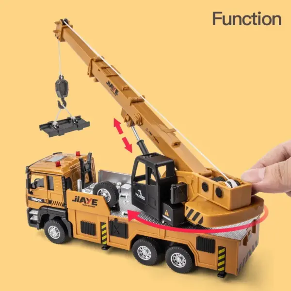 1:50 Alloy Pull Back Engineering Crane Model - Image 3