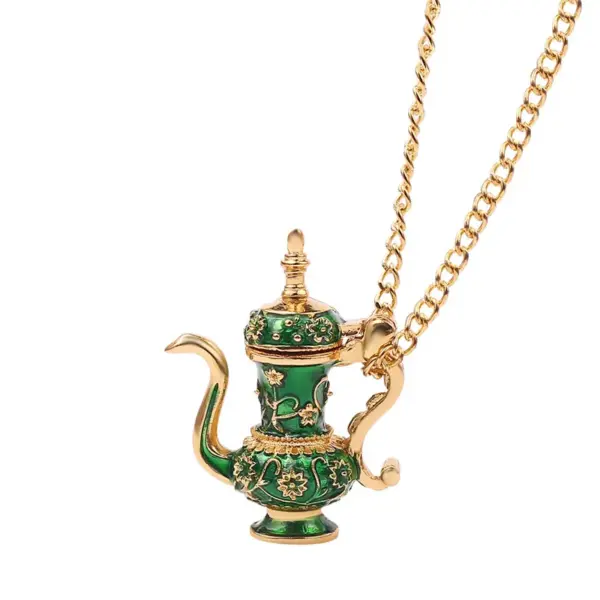 Boho Handmade Tea Cup Pendant Necklace - Image 7