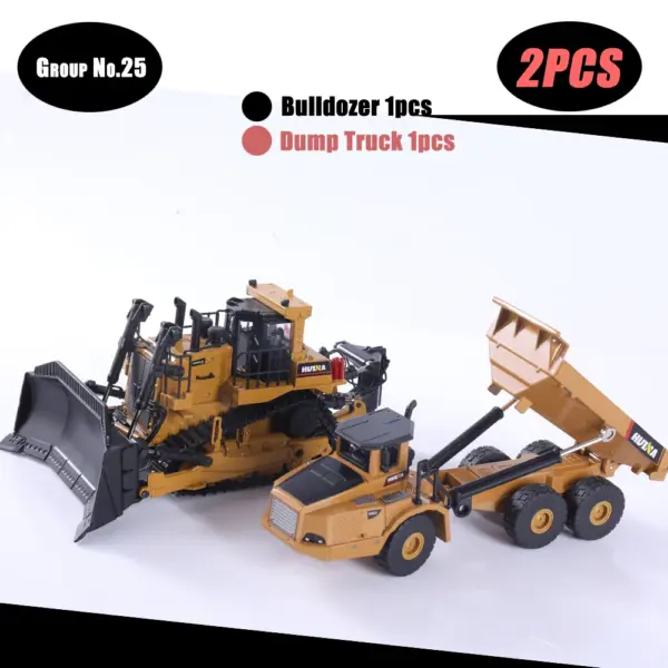 HUINA 1:50 Diecast Alloy Construction Vehicle Set - Image 25