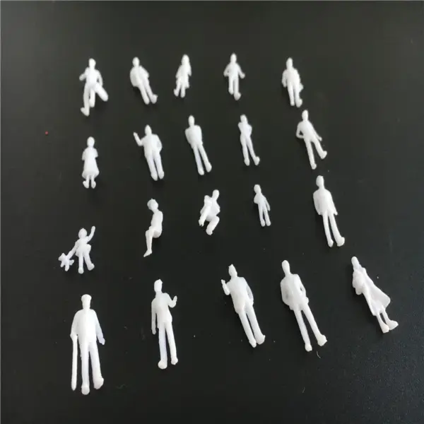 1000pcs 1/100 Scale White Model Figures - Image 3