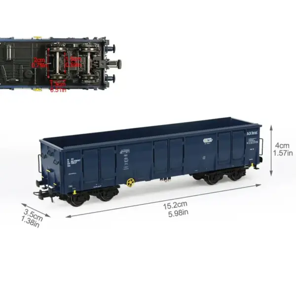 Evemodel HO Scale 1:87 AX Benet Gondola Car - Image 4