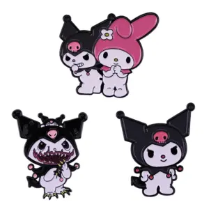 Kawaii Kur0mi Bunny Rabbit Enamel Brooch
