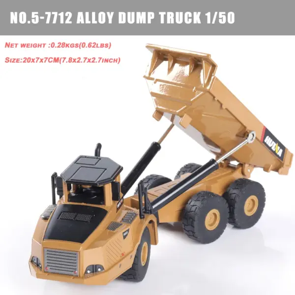 HUINA 1:50 Diecast Alloy Construction Vehicle Set - Image 34