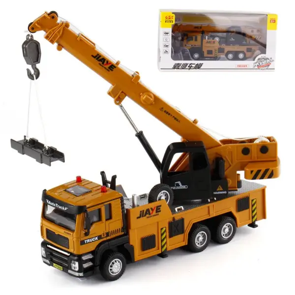 1:50 Alloy Pull Back Engineering Crane Model - Image 5