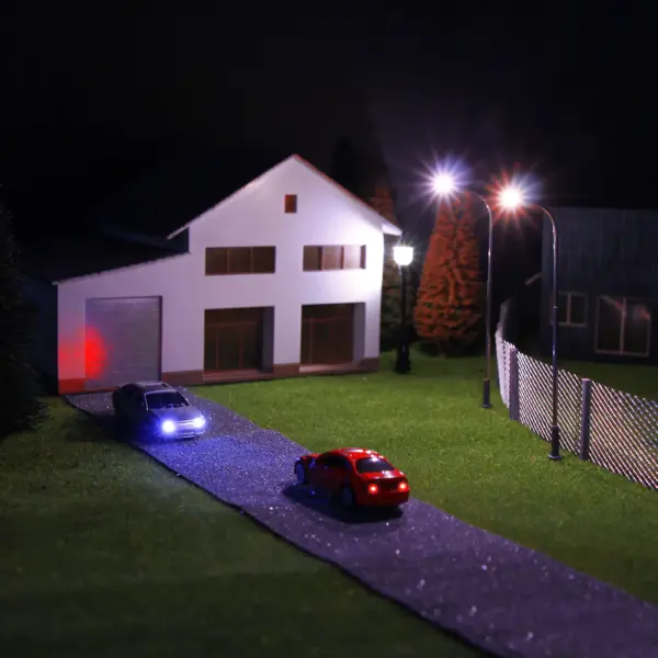 12pcs N Scale Lighted Model Cars Set - Image 5