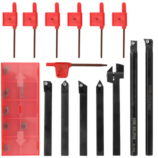 Lathe Tool Holder Set with Inserts 8mm 10mm 12mm - Image 9