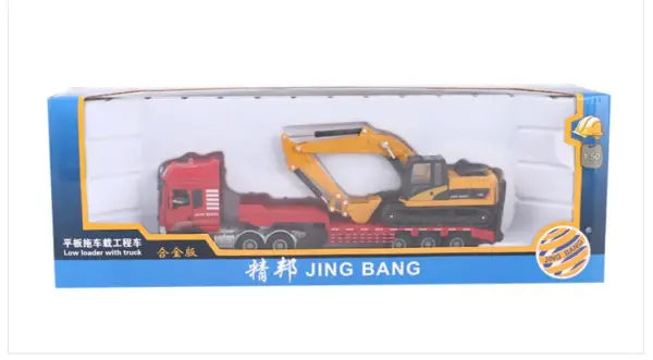 1:50 Scale Metal Flatbed Trailer Model - Image 2