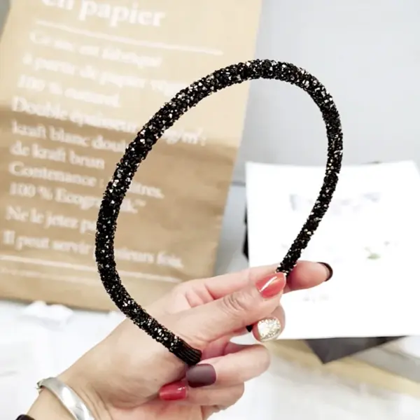 Korea Crystal Rhinestone Soft Headband - Image 5