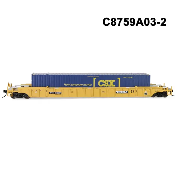 HO Scale 1:87 Well Car with Container Set - Image 14