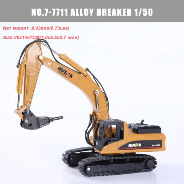 HUINA 1:50 Diecast Alloy Construction Vehicle Set - Image 32