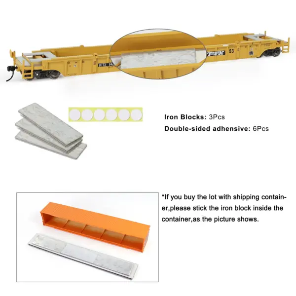 HO Scale 1:87 Well Car with Container Set - Image 4