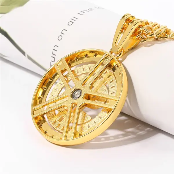 Rotating Dollar Pendant Necklace for Men - Image 6