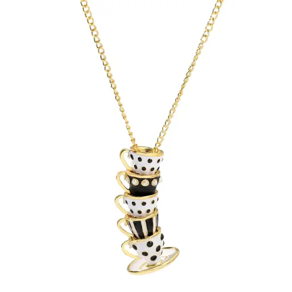 Boho Handmade Tea Cup Pendant Necklace - Image 12