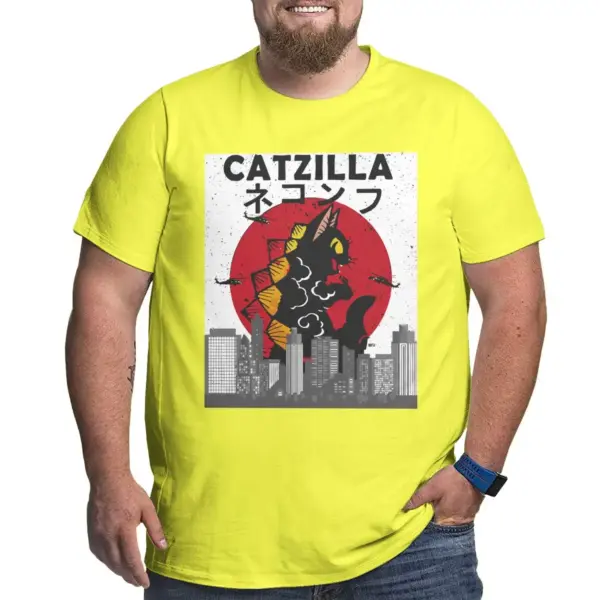 Vintage Catzilla Japanese Sunset Cat T-Shirt - Image 13