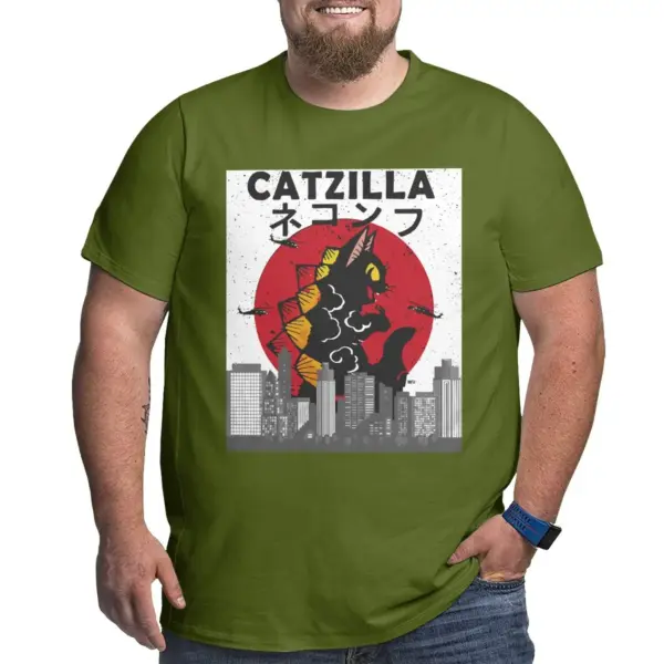 Vintage Catzilla Japanese Sunset Cat T-Shirt - Image 10