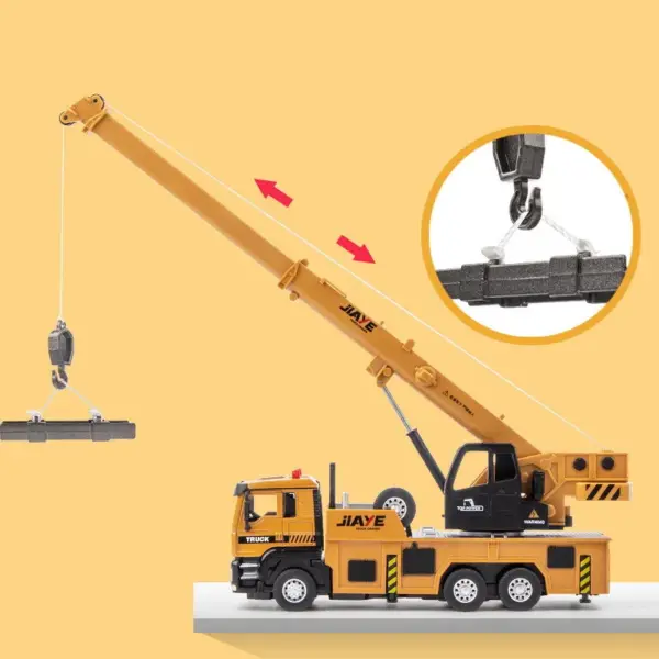 1:50 Alloy Pull Back Engineering Crane Model - Image 2