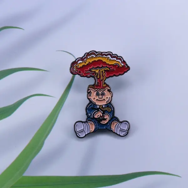 Garbage Pail Kids Adam Bomb Enamel Pin - Image 3