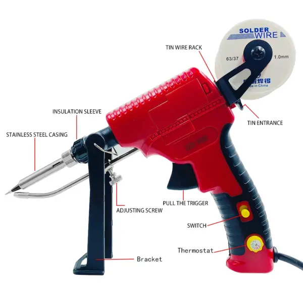 80W Automatic Soldering Iron Gun with Tin - Image 4